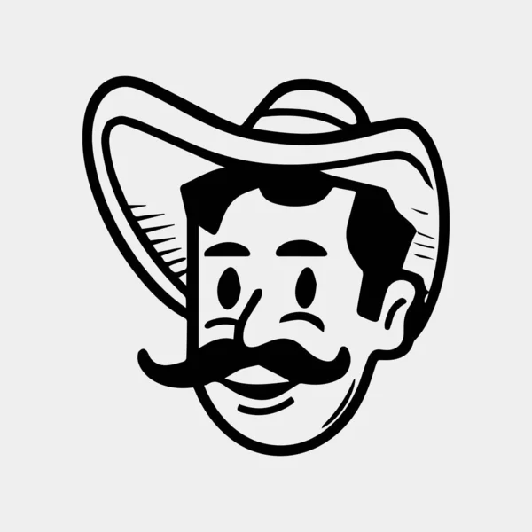 Mexican Man Cartoon Funny Chef — Stock Vector