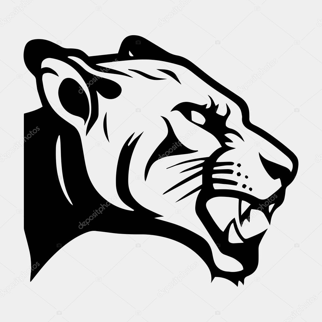 Animal Head - Panther - vector logo/icon illustration mascot