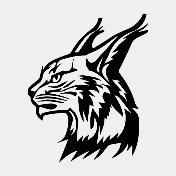 Projekt Logo Wektora Wild Lynx Head — Wektor stockowy