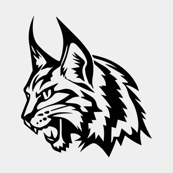 Wild Lynx Head vektör logosu tasarımı