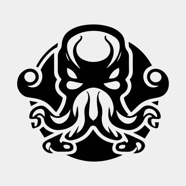 Oktopus Logo Design Idee Vereinzelter Oktopus Auf Weißem Hintergrund — Stockvektor