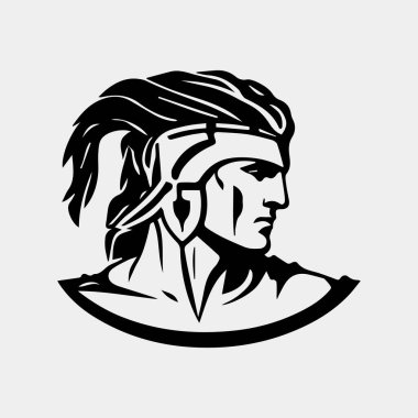 Spartalı logo vektör tasarımı elementleri, Spartalı miğfer sembolü