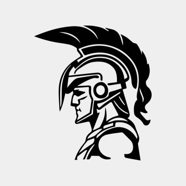 Spartalı logo vektör tasarımı elementleri, Spartalı miğfer sembolü