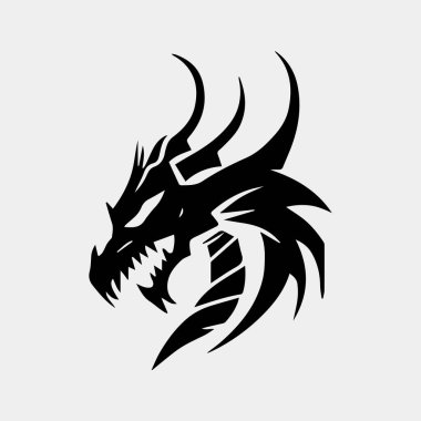Dragon vektör resimleme logo şablonu