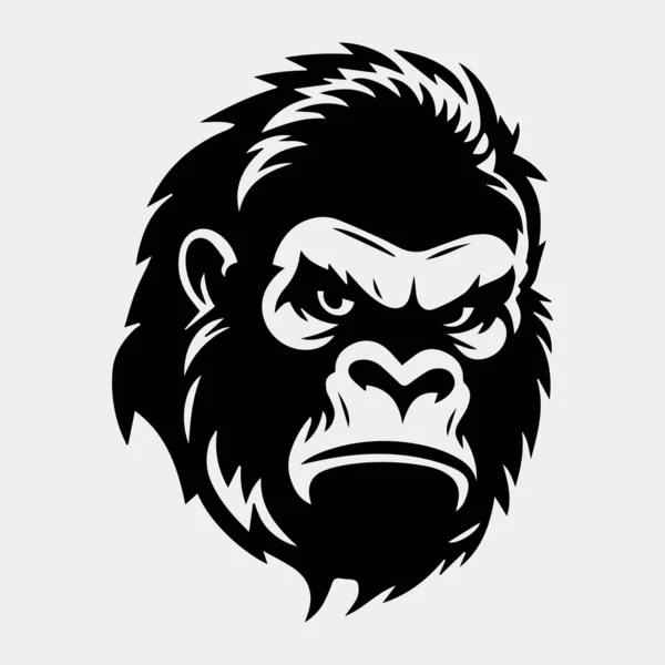 Gorilla Head Vector Illustration Logo Symbol — Stock Vector