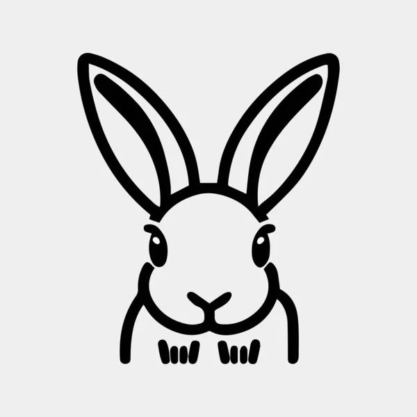 Tavşan başı logo simgesi baş vektörü