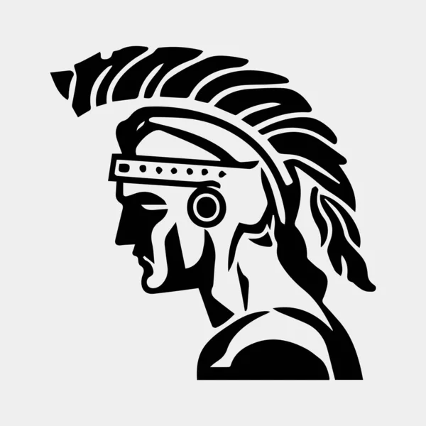 Spartan Logotipo Vetor Elementos Design Símbolo Capacete Espartano — Vetor de Stock