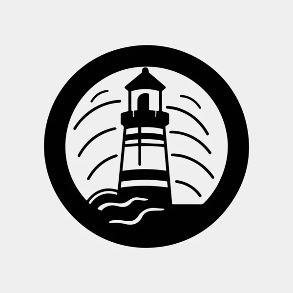 Lighthouse Logo Design Simple Creative — Stock Vector