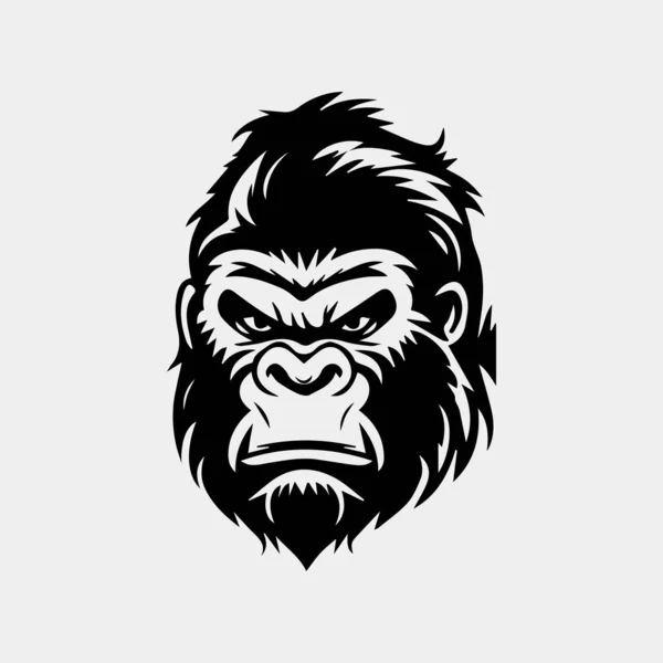 stock vector Angry Gorilla head vector illustration for logo, symbol and icon