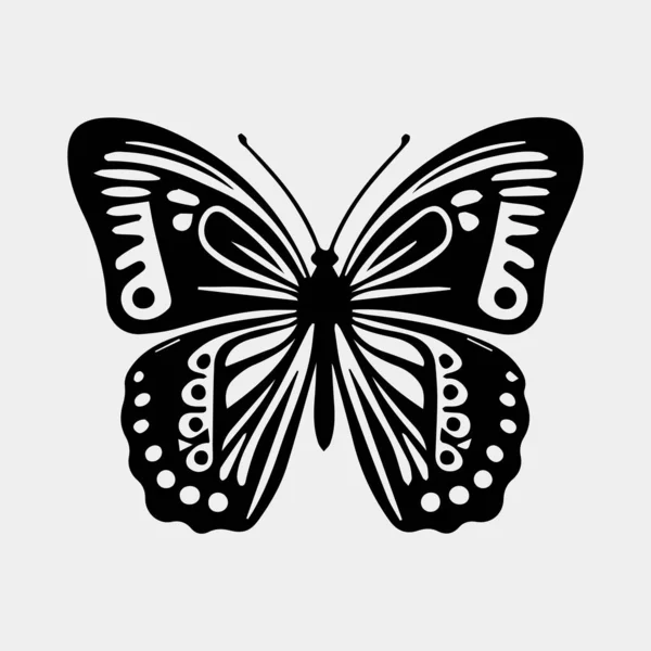 Ikona Velkého Motýla Jednoduchá Ilustrace Velké Motýlí Vektorové Ikony Pro — Stockový vektor