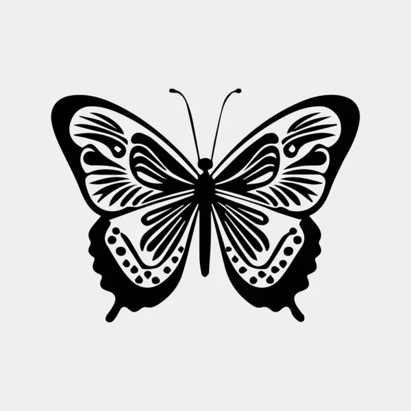 Ikona Velkého Motýla Jednoduchá Ilustrace Velké Motýlí Vektorové Ikony Pro — Stockový vektor