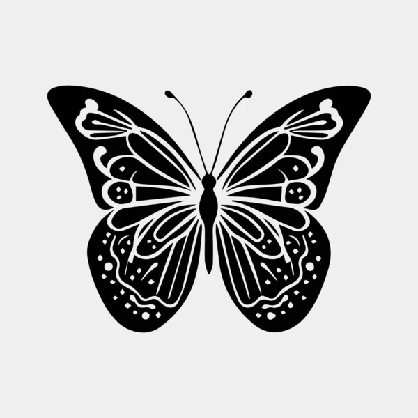 Symbol Für Einen Großen Schmetterling Einfache Illustration Des Großen Schmetterlingsvektorsymbols — Stockvektor