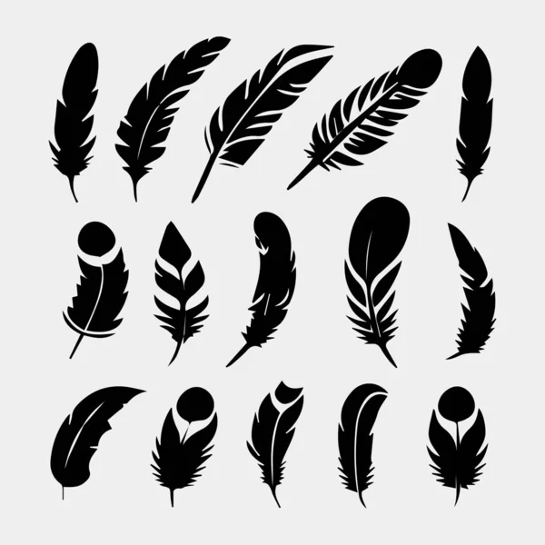 Beyaz üzerine izole edilmiş tüy vektör dizaynı