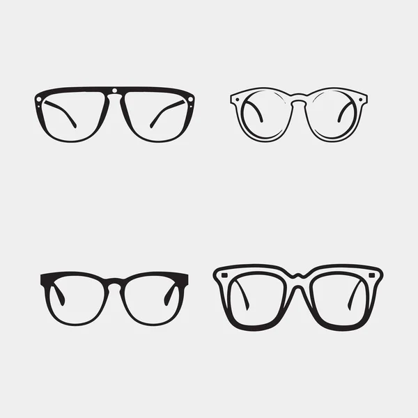 Set Eyeglasses Isolated White Background — Stock Vector