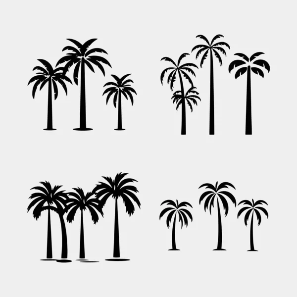 棕榈树模板矢量插图 — 图库矢量图片
