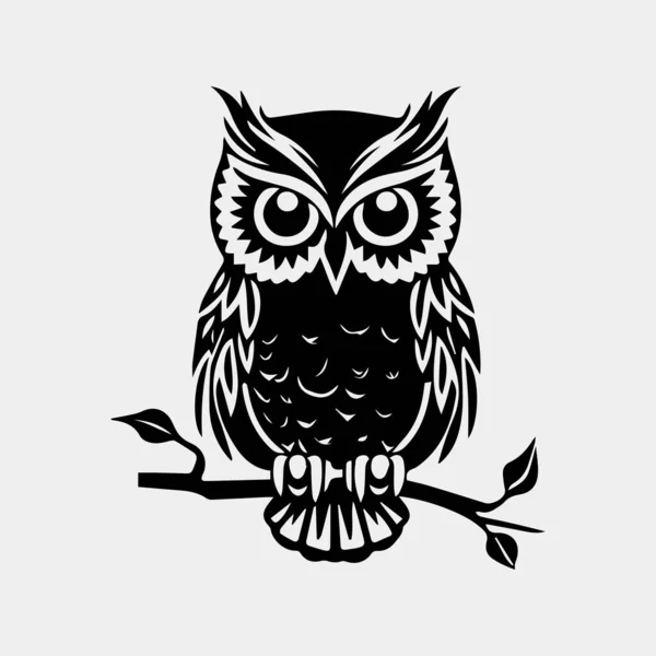 Kraliyet Baykuşu Logo Vektörü — Stok Vektör
