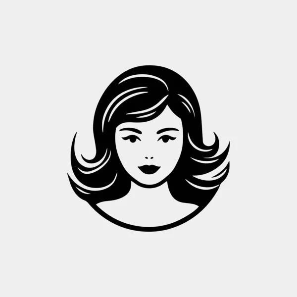 Векторная Иллюстрация Дизайна Логотипа Девушки Красоты — стоковый вектор