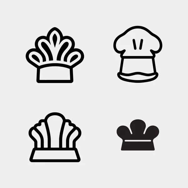 Chapeau Chef Icône Vectoriel Illustration Design — Image vectorielle