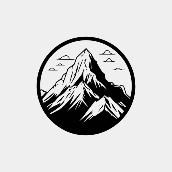 Logo Montaña Icono Vector Diseño — Archivo Imágenes Vectoriales