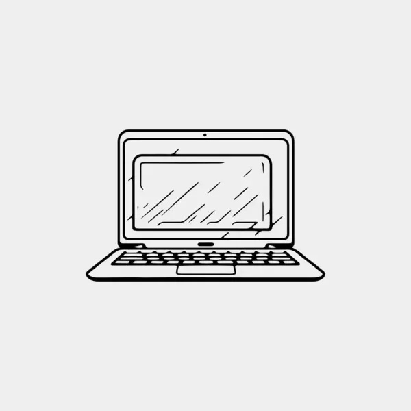 Laptop Komputer Wektorem Ekranu Projekt Ilustracji — Wektor stockowy