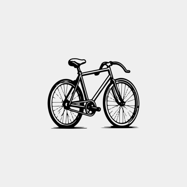 Значок Велосипеда Белом Фоне Векторная Иллюстрация — стоковый вектор