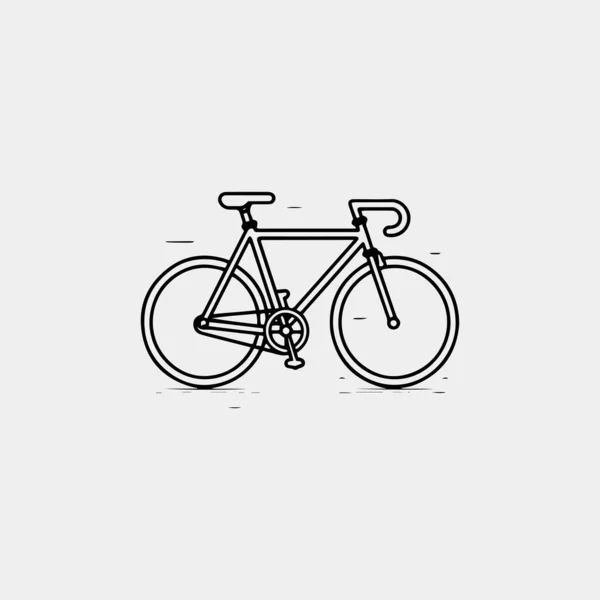 Icono Bicicleta Sobre Fondo Blanco Ilustración Vectorial — Archivo Imágenes Vectoriales