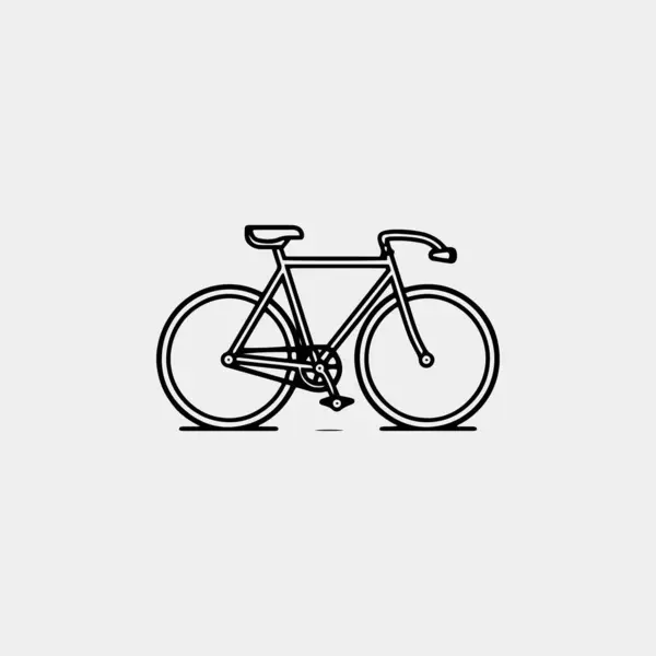白色背景上的自行车图标 矢量说明 — 图库矢量图片
