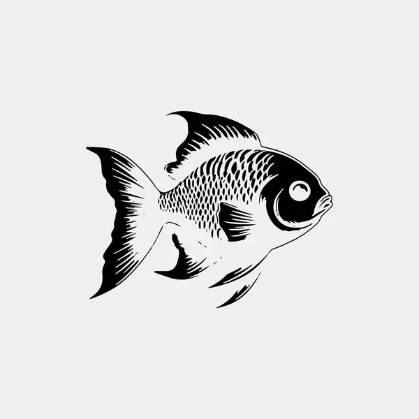 물고기 템플릿 일러스트레이션 디자인 — 스톡 벡터
