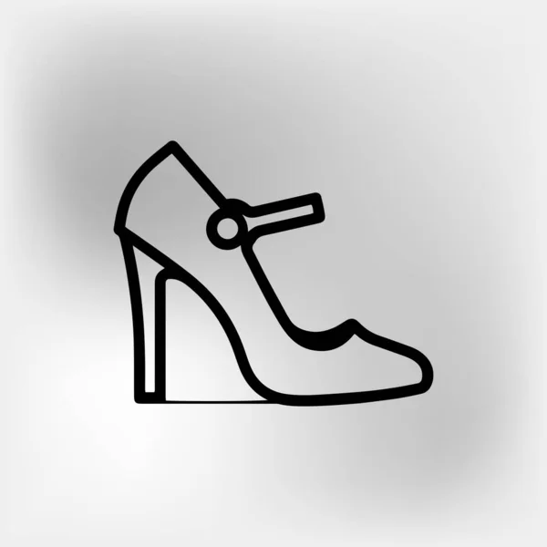 Рисунок Значка Плоского Вектора Обуви Белом Фоне — стоковый вектор