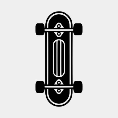 Beyaz arka plan üzerinde izole kaykay farklı kenarları vektör düz karikatür çizgi seti