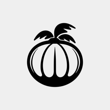 Hindistan cevizi vektör tasarımı beyaz üzerine izole edildi