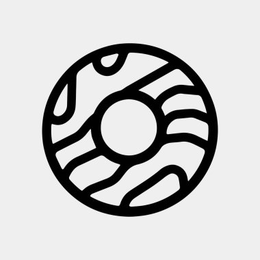 donut vektör illüstrasyonu beyaz üzerine izole edildi