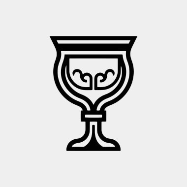 Şarap vektör ikonu. Şarap sembolü. vektör illüstrasyonu