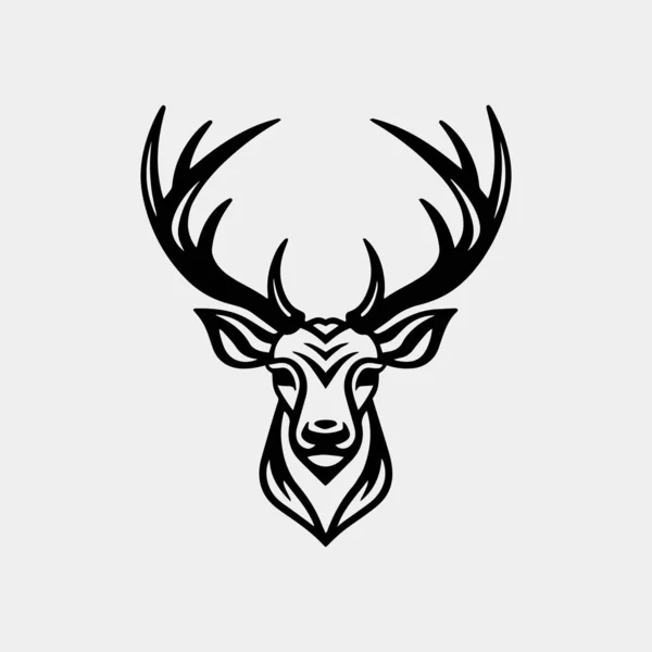 geyik başı vektör resimleme simgesi