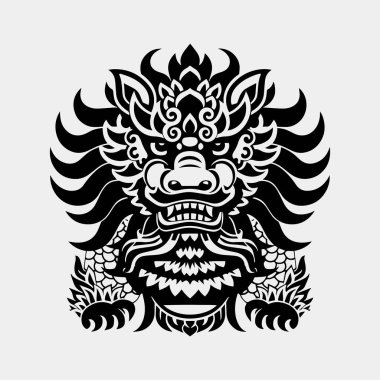 Çin ejderhasının vektör çizimi