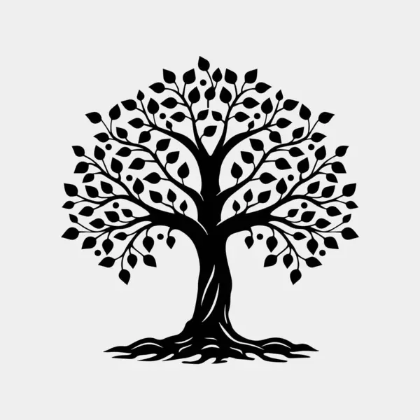 Ağaçların silueti. vektör illüstrasyonu.