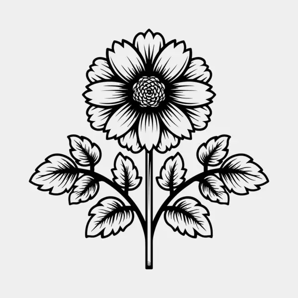 Çiçek arkaplanının güzel desenli vektör çizimi