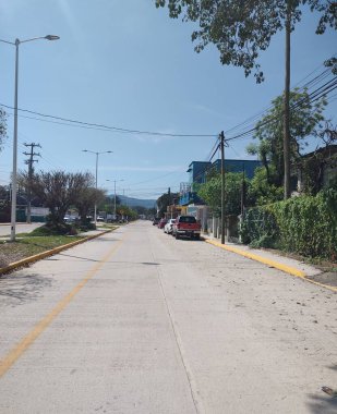 Sokak manzaralı. teapa şehri, tabasco