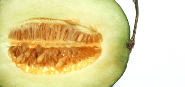 Fresh Melon Halves Sliced Melon — Stock Photo, Image