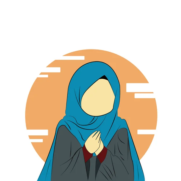Vektör Karakter Müslüman Duası — Stok fotoğraf