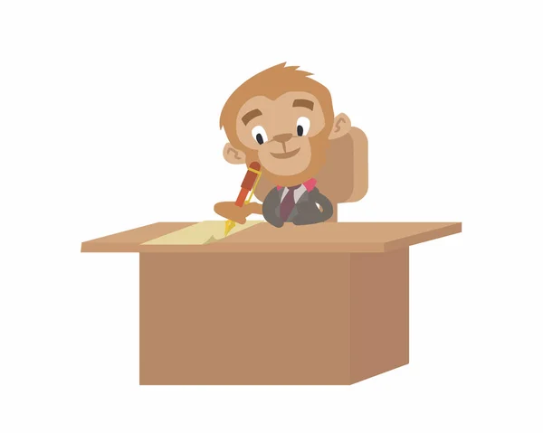 Małpie Biznesy Znak — Zdjęcie stockowe