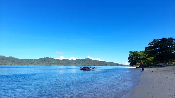 Прекрасний Пляж Мелонгуане Талауд Північний Сулавесі — стокове фото
