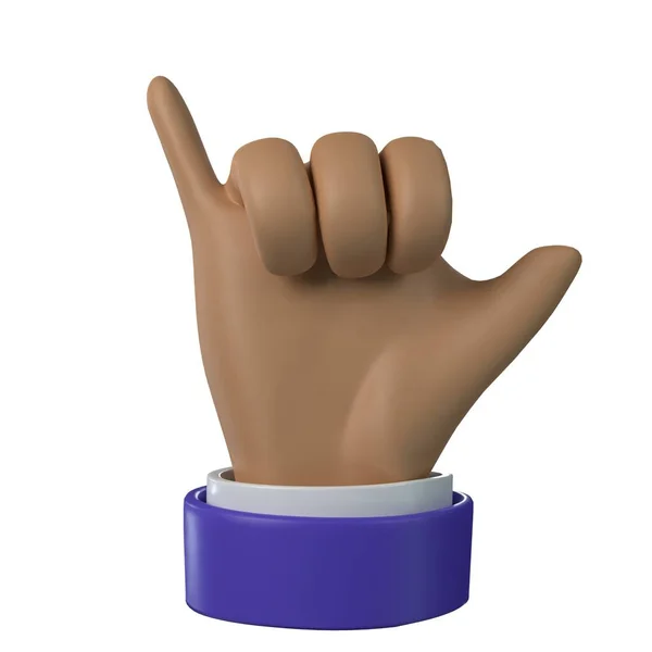 3D商务用语中的 手工操作 Emoji — 图库照片