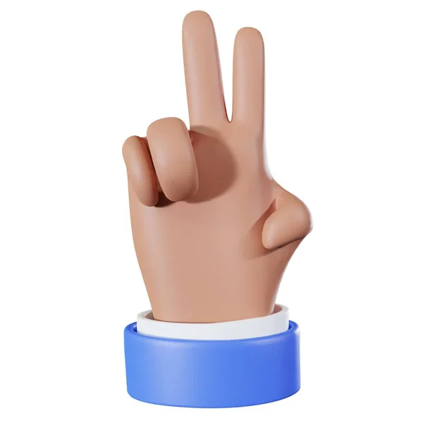 Visszaszámlálás Hand Emoji Vagy Ikon Üzleti Stílusban — Stock Fotó