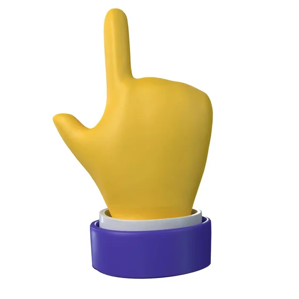 Hand Pointing Icon Emoji Stil Afaceri — Fotografie, imagine de stoc