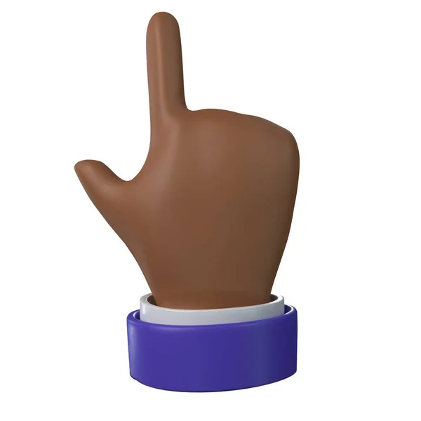 Hand Pointing Icon Emoji Business Stil — Stockfoto