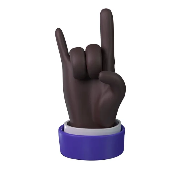 3d Rock Metal Simgesi İş Biçiminde Emoji