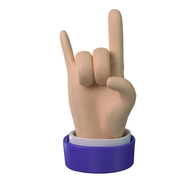 Rock Metal Simgesi Biçiminde Emoji — Stok fotoğraf