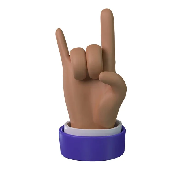 Rock Metal Simgesi Biçiminde Emoji — Stok fotoğraf
