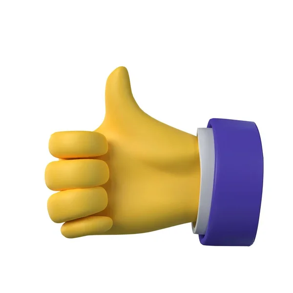 Αντίχειρας Μέχρι Εικονίδιο Emoji Στο Στυλ Των Επιχειρήσεων — Φωτογραφία Αρχείου